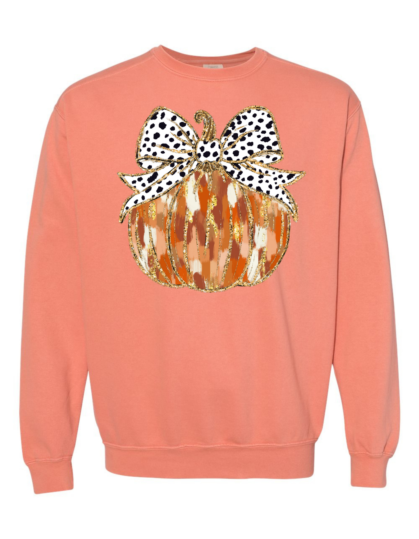 Gold Coquette Pumpkin Sweatshirt