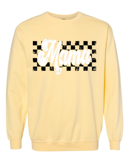 Retro Checkered Mama Sweatshirt