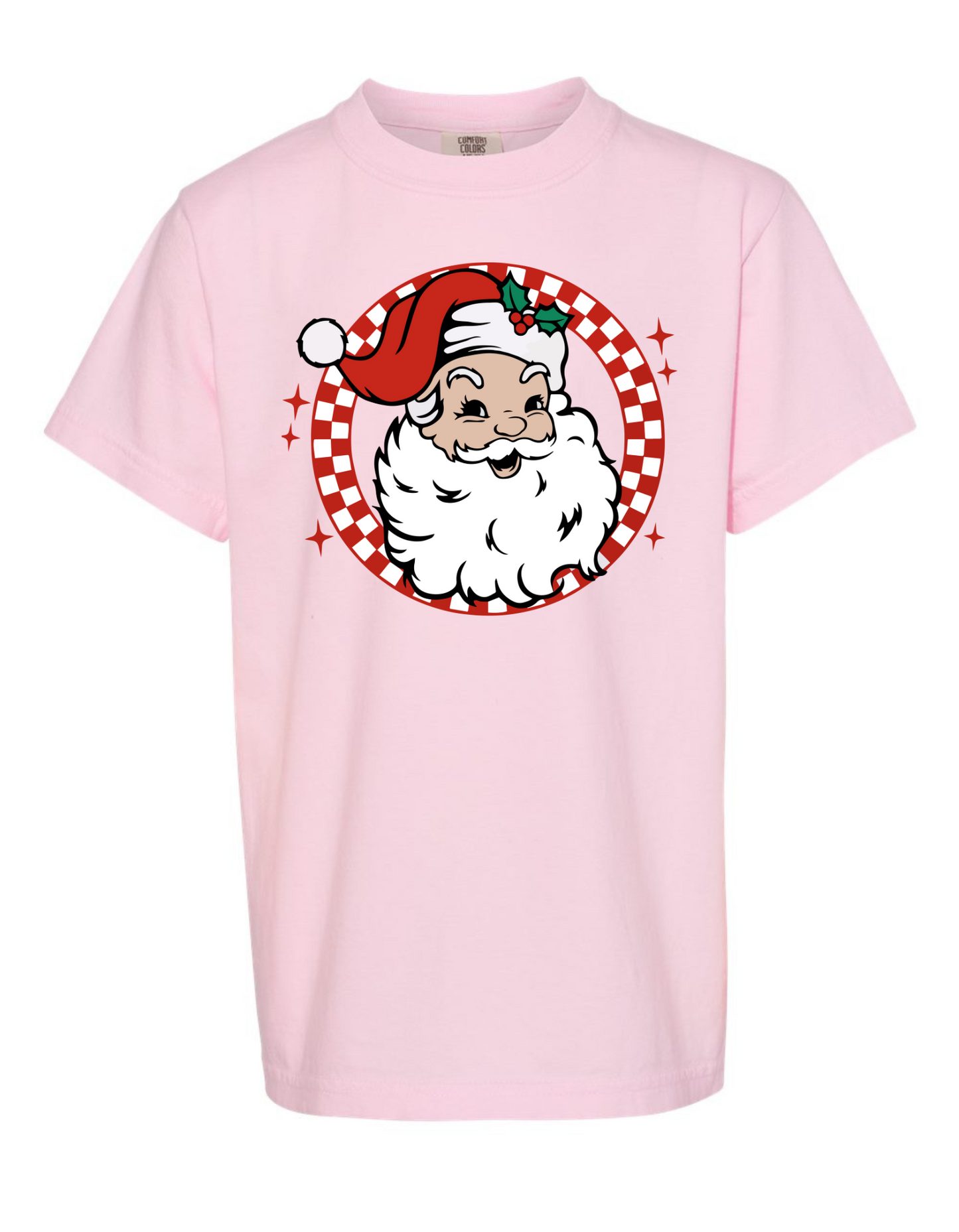 Retro Brown + White Santa Comfort Color Tee