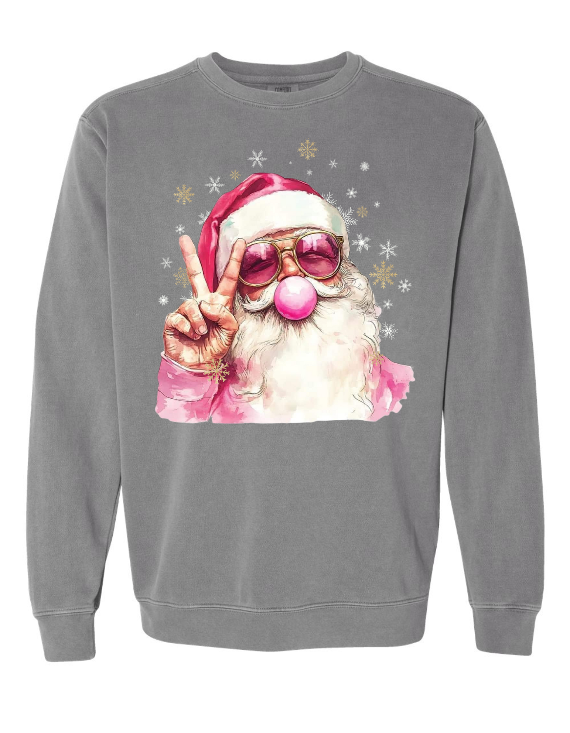 Trendy Bubble Gum Santa Sweatshirt