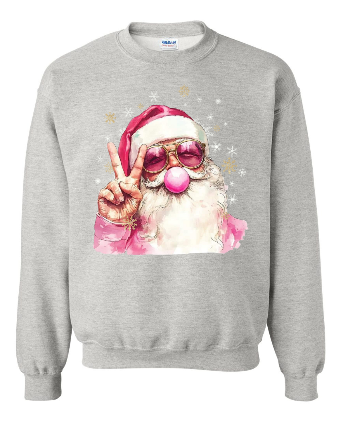 Trendy Bubble Gum Santa Sweatshirt