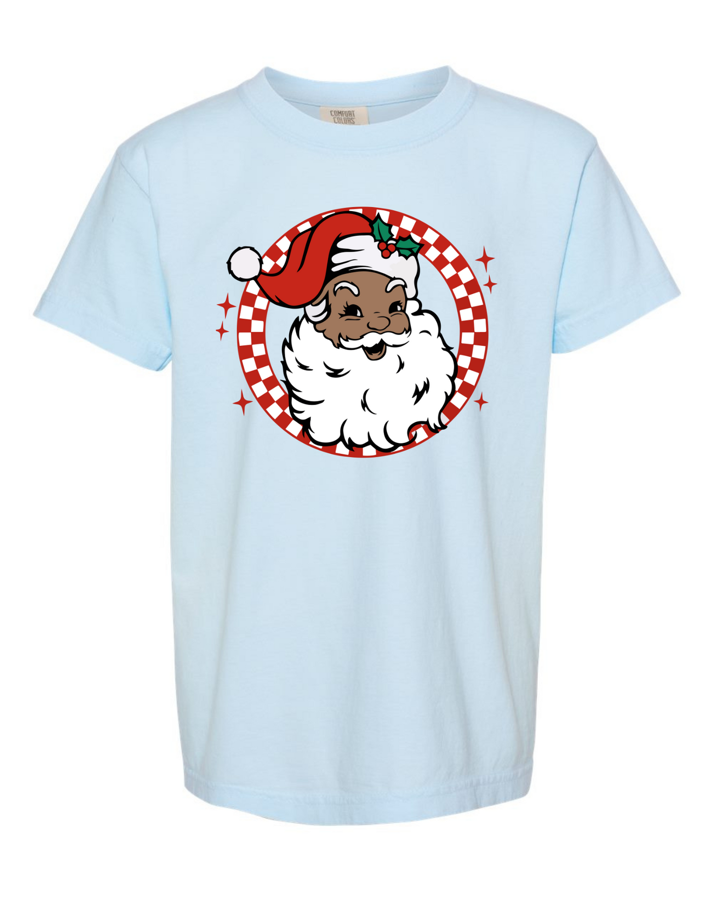 Retro Brown + White Santa Comfort Color Tee