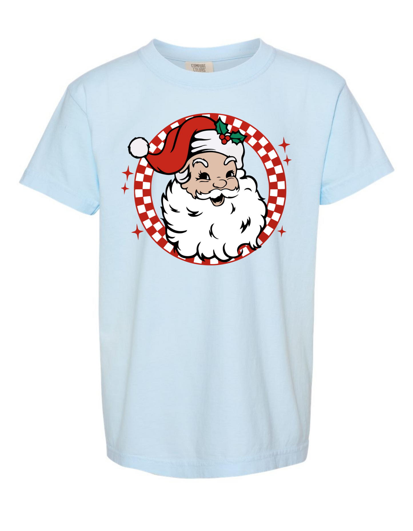 Retro Brown + White Santa Comfort Color Tee