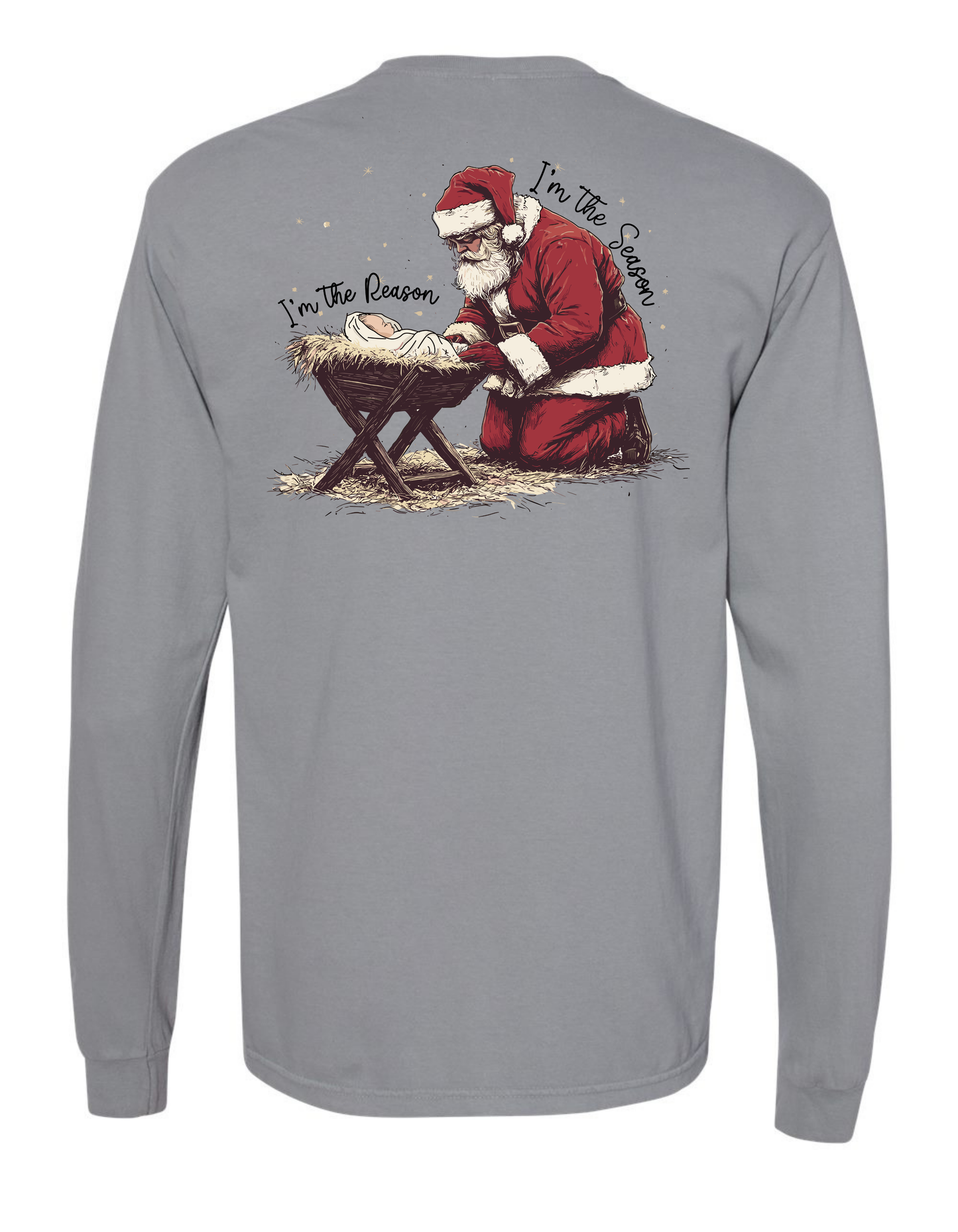 Jesus- The Reason for the Season Long Sleeve Comfort Color Tee