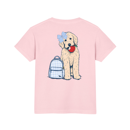 Back to School Bow Pup Pocket Tee
