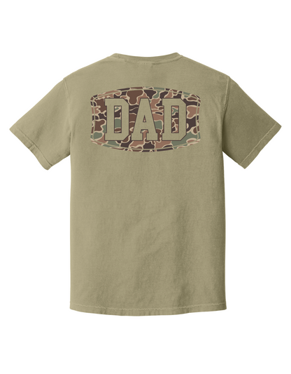 Camo Dad Comfort Color Pocket Tee