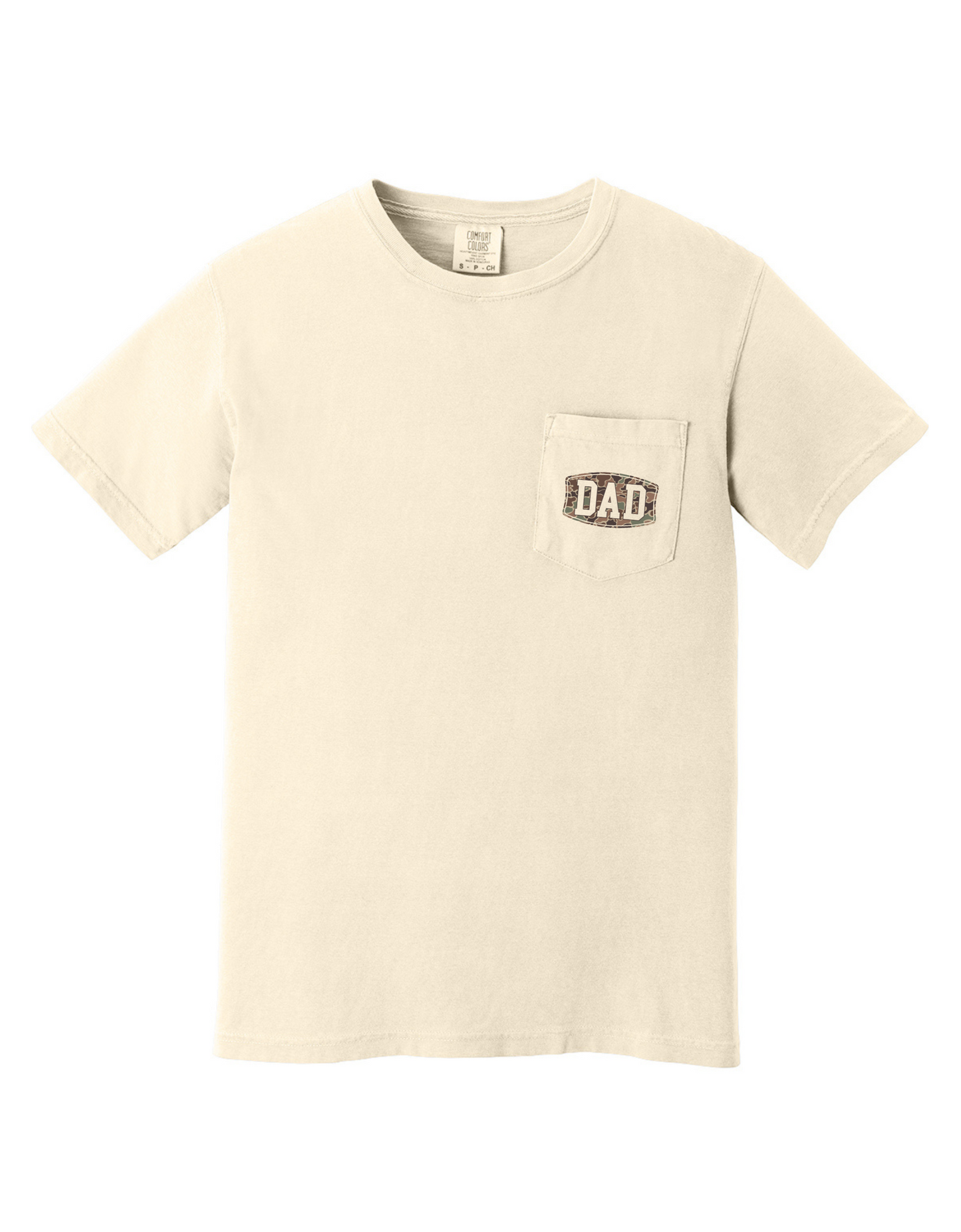 Camo Dad Comfort Color Pocket Tee