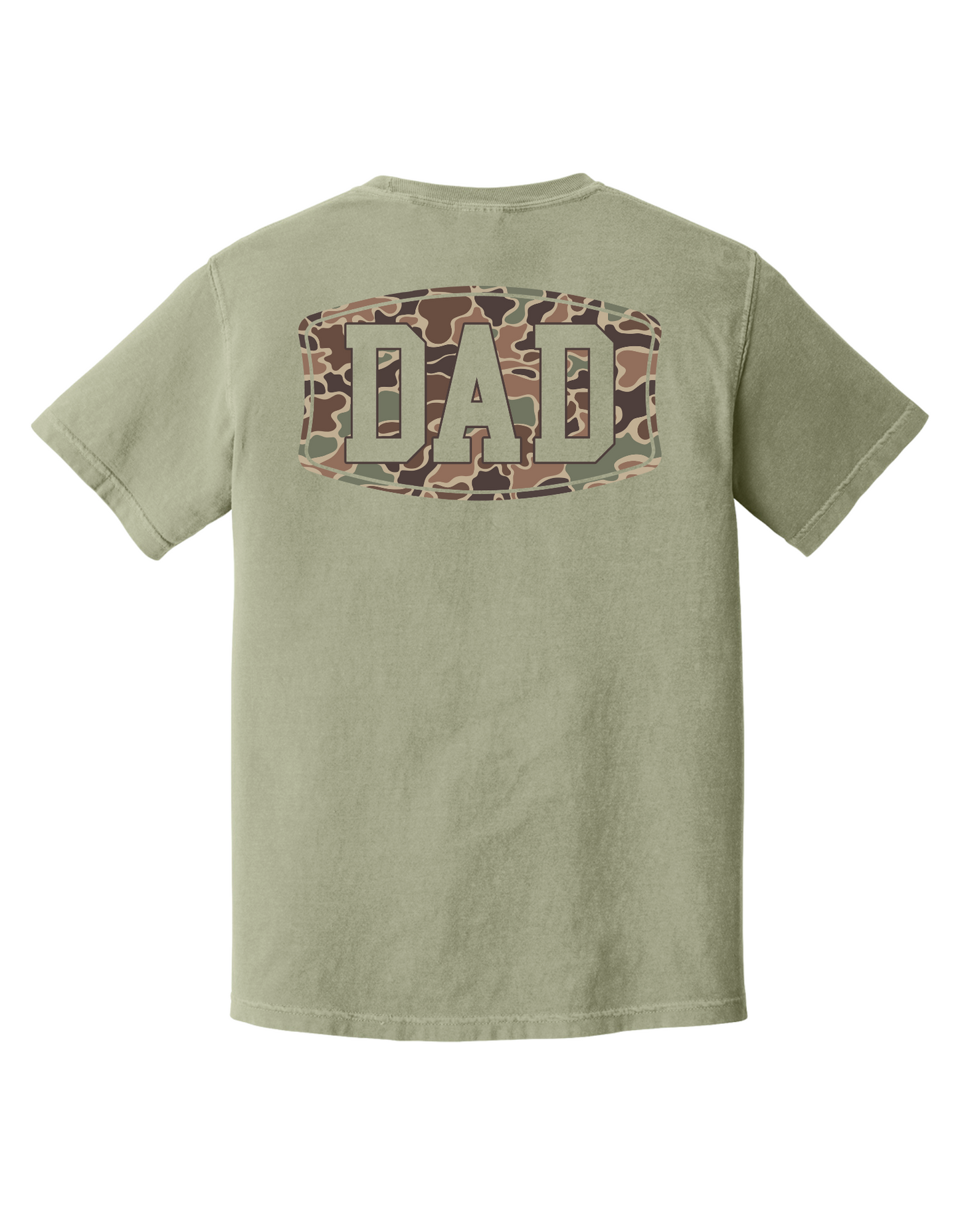 Camo Dad Comfort Color Pocket Tee