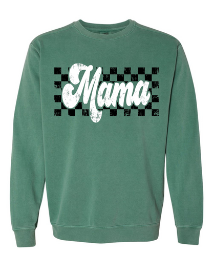 Retro Checkered Mama Sweatshirt