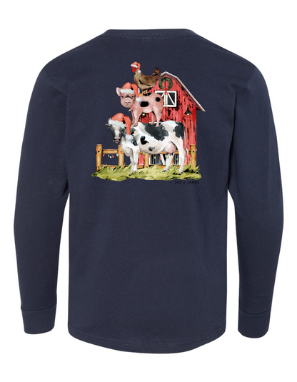 Farm Animal Christmas Long Sleeve Specialty Tee