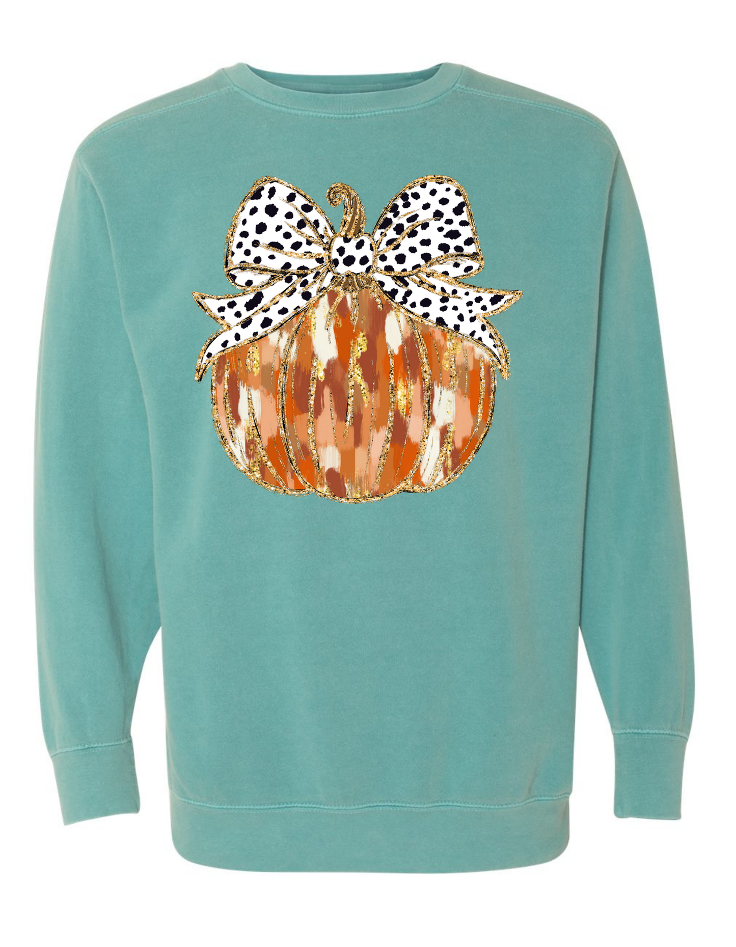 Gold Coquette Pumpkin Sweatshirt