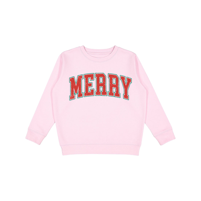 Merry Varsity Letter Graphic Sweatshirt