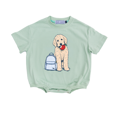 Back to School Pup Bubble Romper