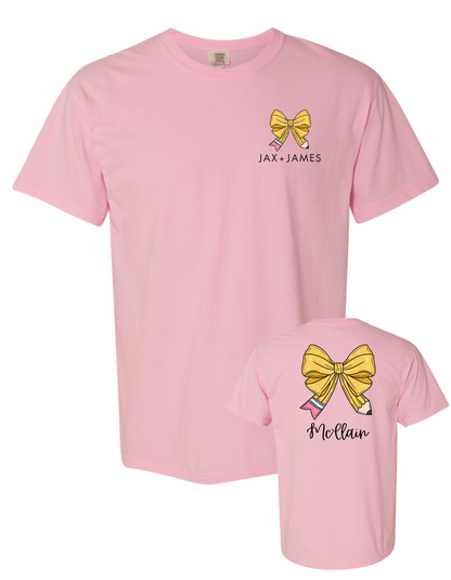 Pencil Bow Comfort Color Tee