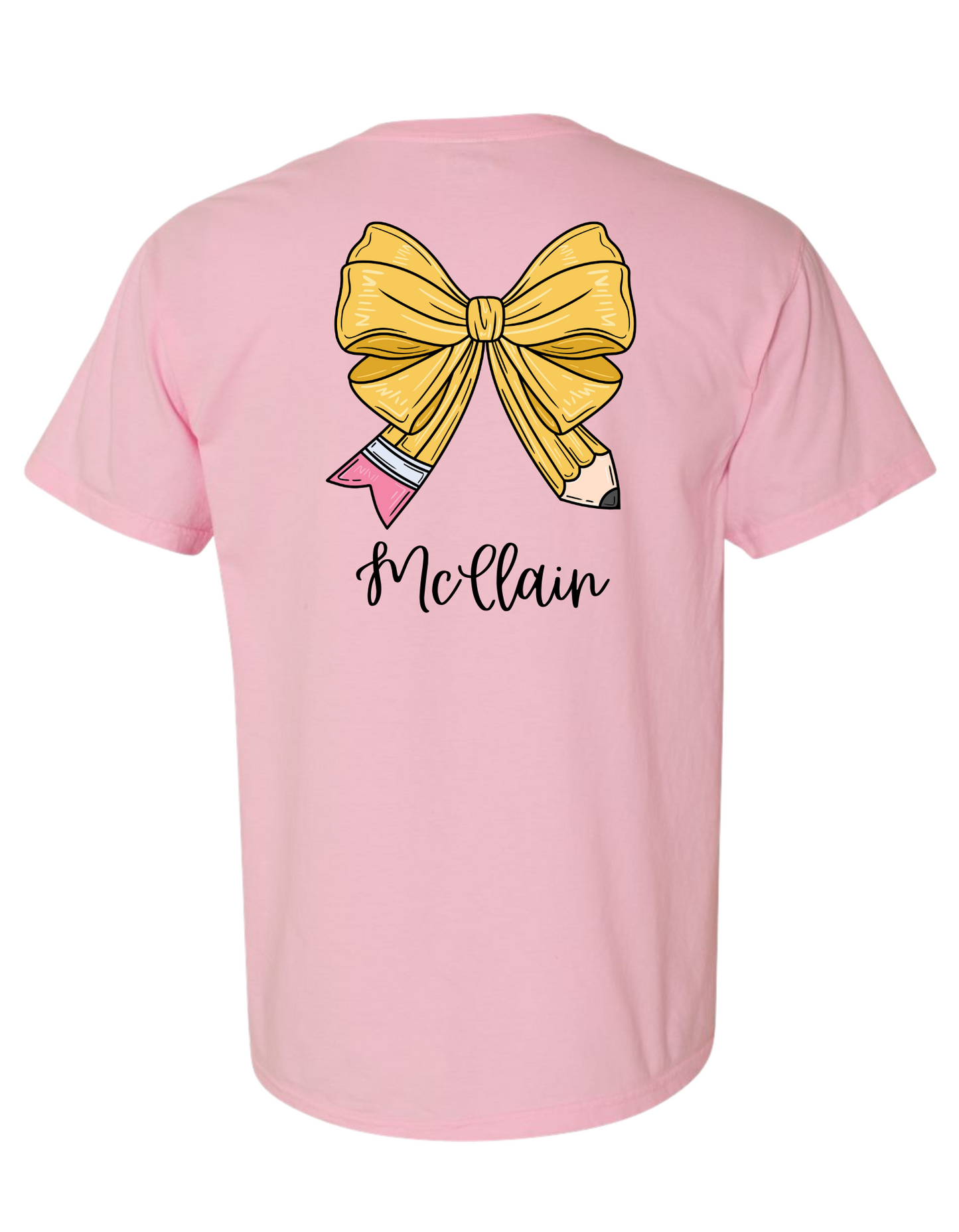 Pencil Bow Comfort Color Tee