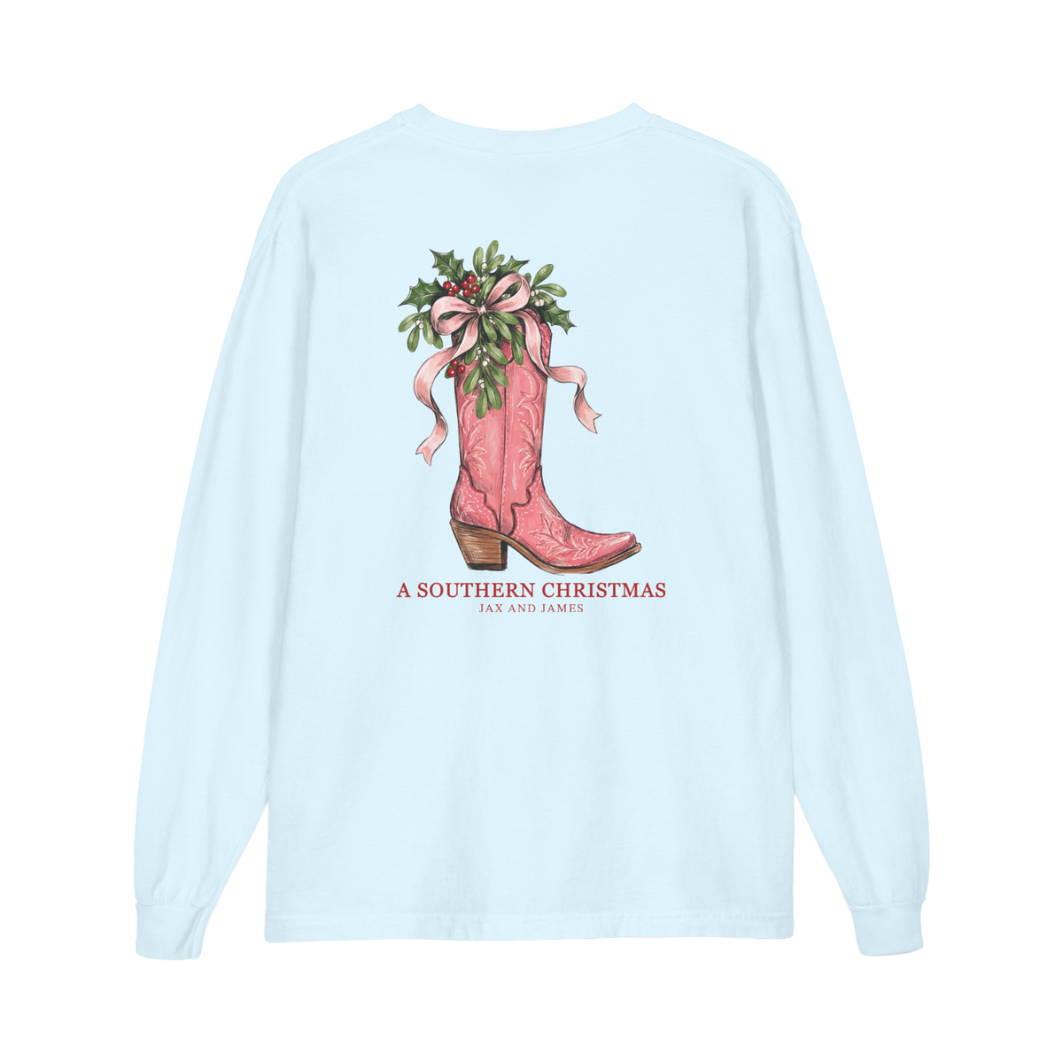 Christmas Boot Bouquet Long Sleeve Tee