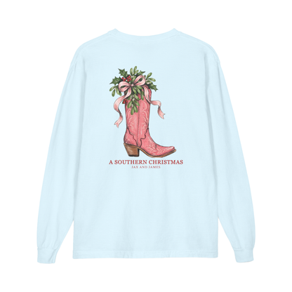 Christmas Boot Bouquet Long Sleeve Tee