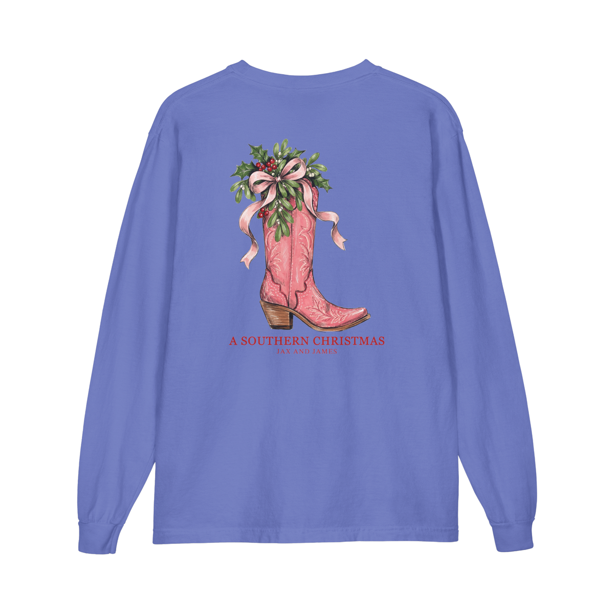 Christmas Boot Bouquet Long Sleeve Tee