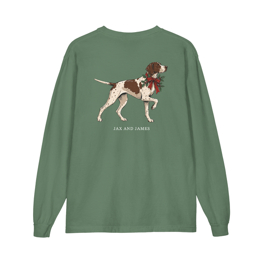 Christmas Pointer Long Sleeve Tee