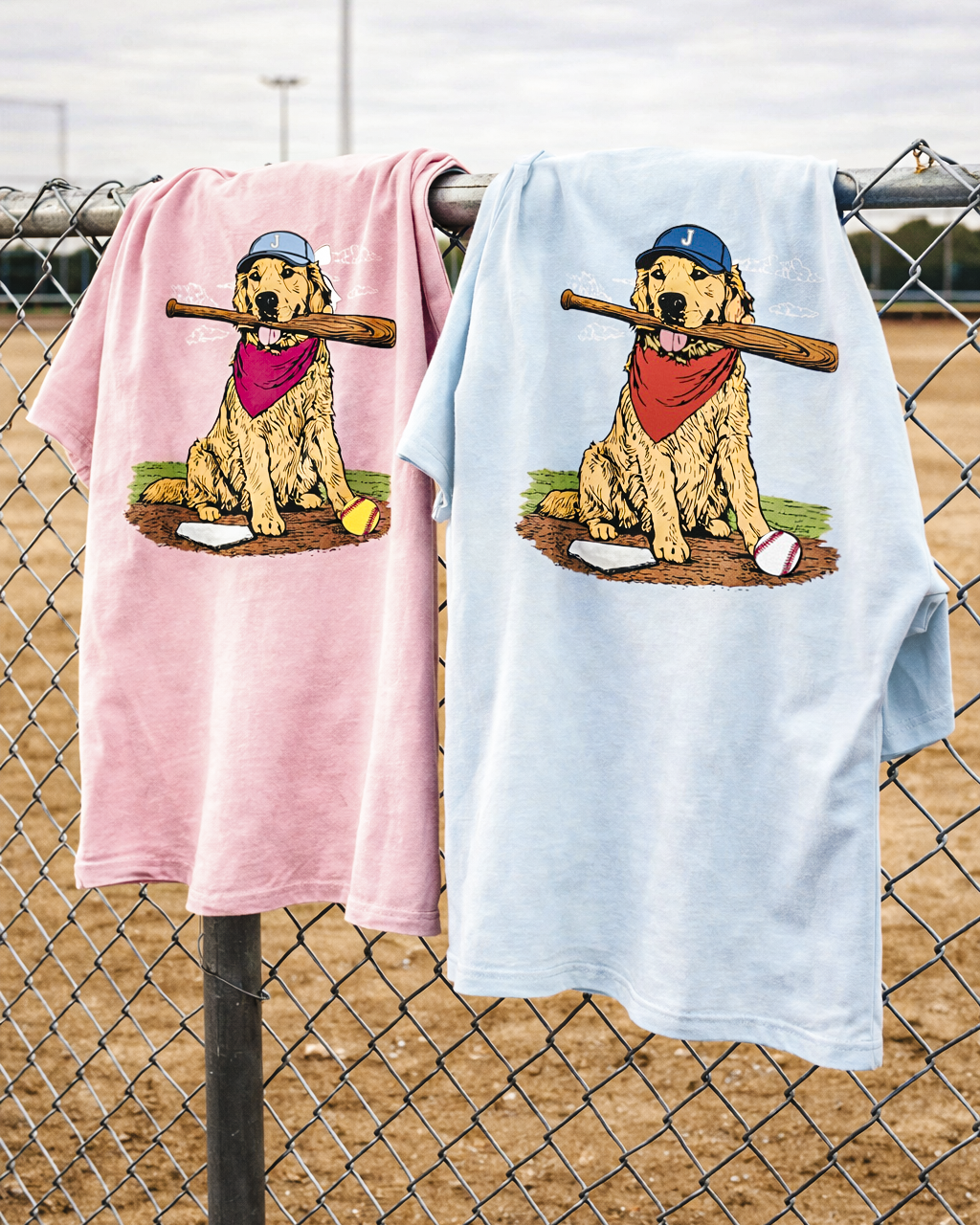 Jax and James Ballpark Buddy Pocket Tee Light Pink Southern Lifestyle Apparel