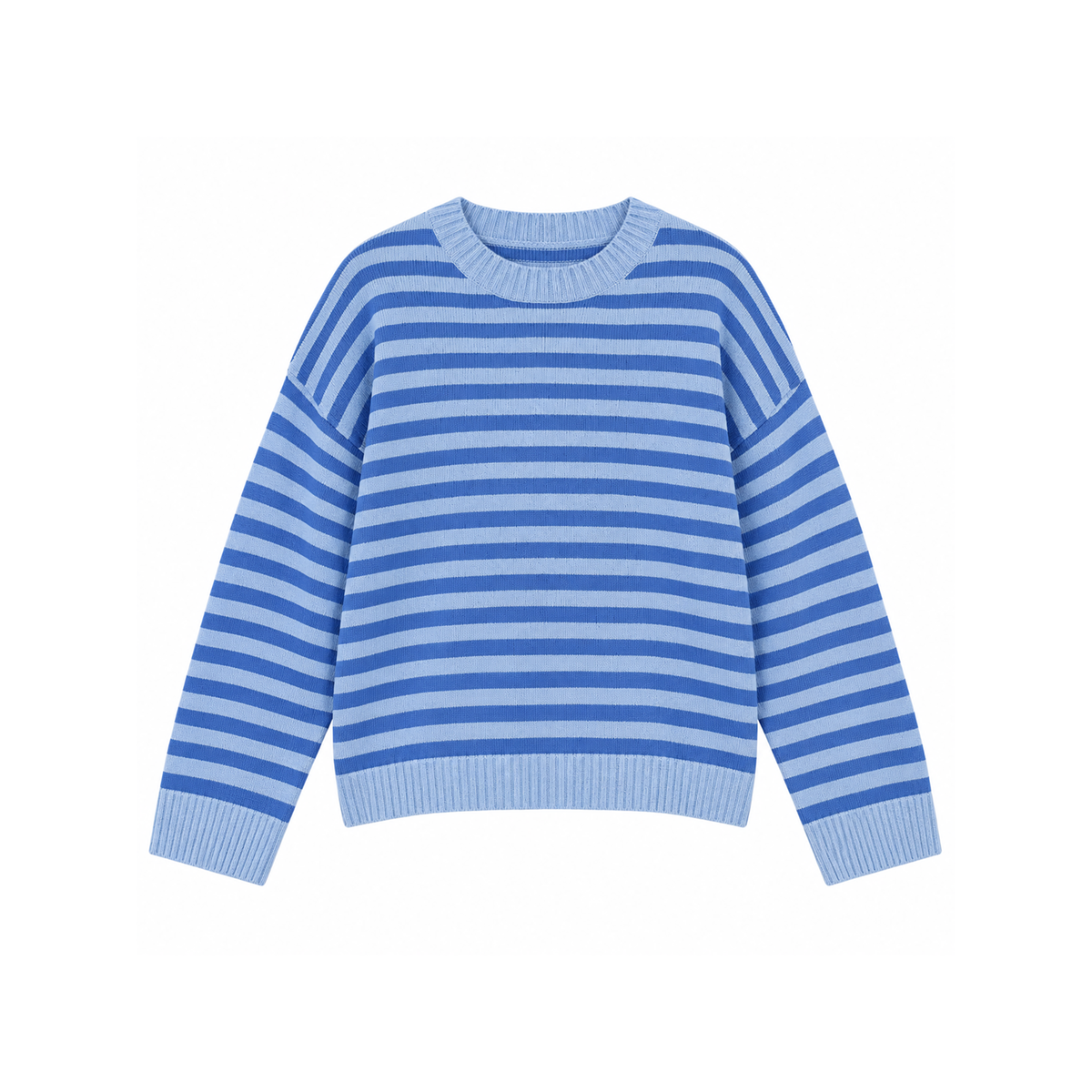 Drop Shoulder Stripe Sweater