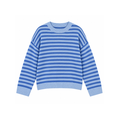 Drop Shoulder Stripe Sweater