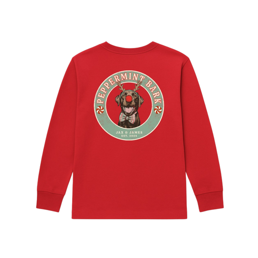 Peppermint Bark Christmas Long Sleeve Graphic Tee