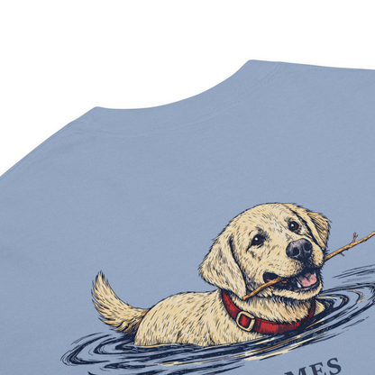 Jax and James Labrador Lake Tee Washed Denim Southern Lifestyle Apparel
