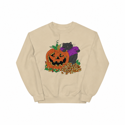 Black Cat & Jack-o’-Lantern Crewneck