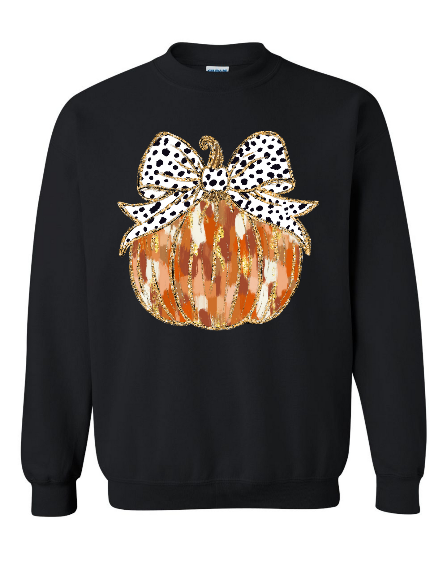 Gold Coquette Pumpkin Sweatshirt