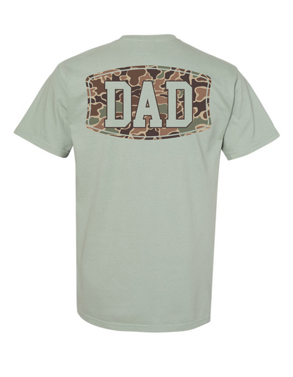 Camo Dad Comfort Color Pocket Tee