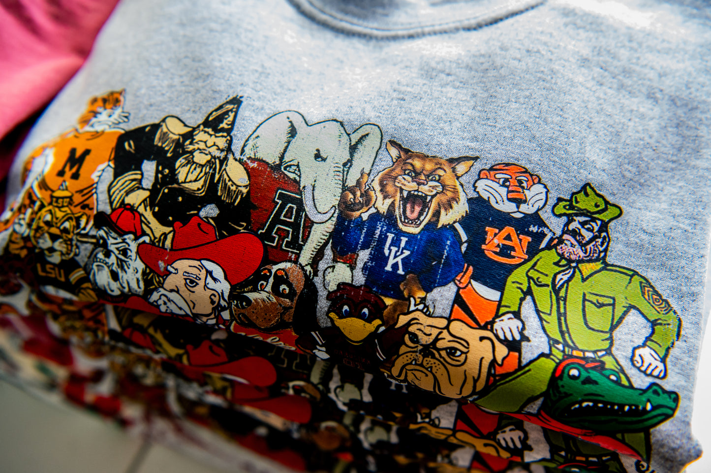 Original Vintage SEC College Mascots Graphic Sweatshirt