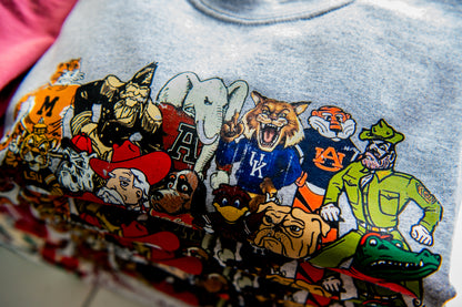 Original Vintage SEC College Mascots Graphic Sweatshirt