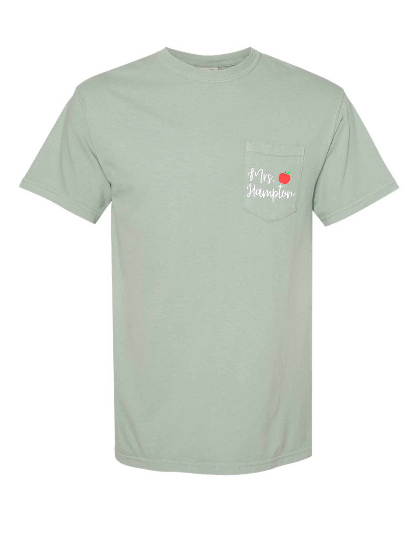 Custom Apple Pocket Comfort Color Tee