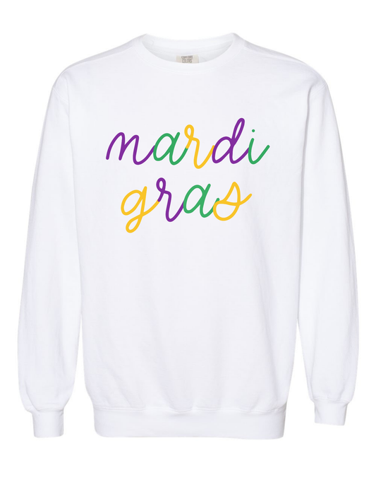 Mardi Gras Comfort Color Sweatshirt