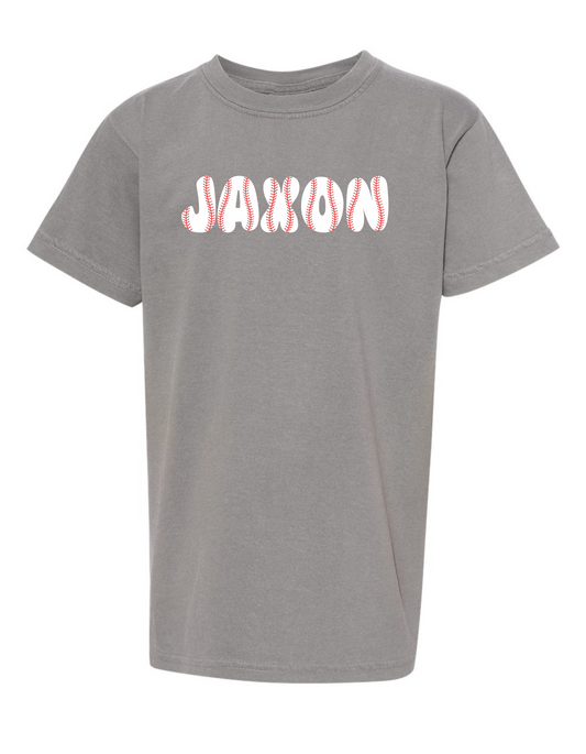 Custom Baseball Name Comfort Color Tee