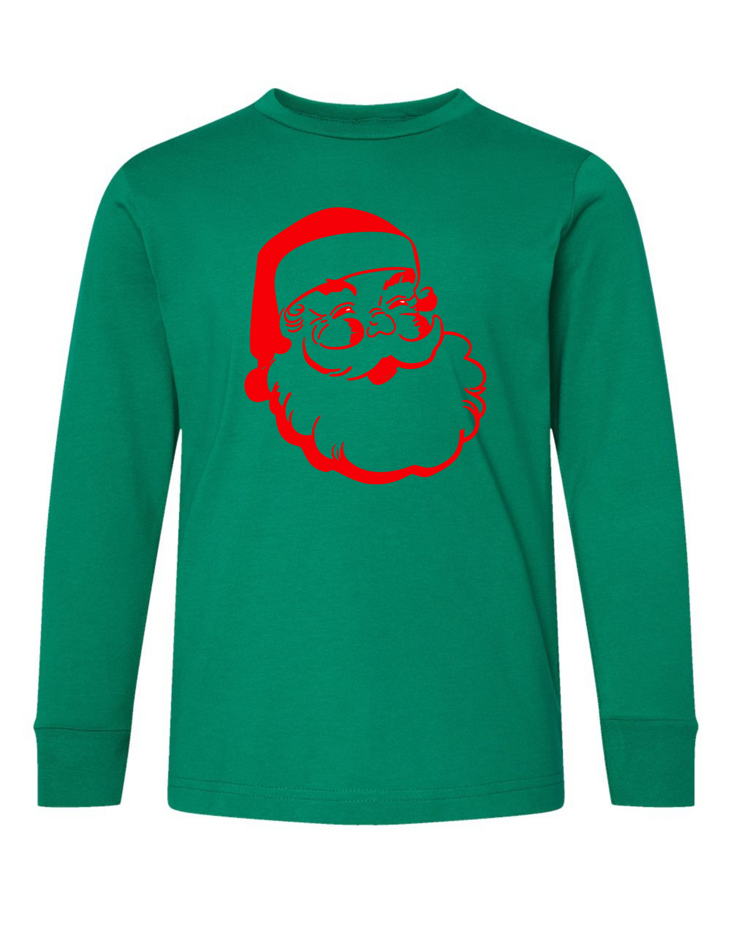 Simple Red Santa Long Sleeve Specialty Tee