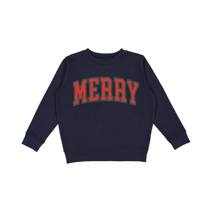 Merry Varsity Letter Graphic Sweatshirt