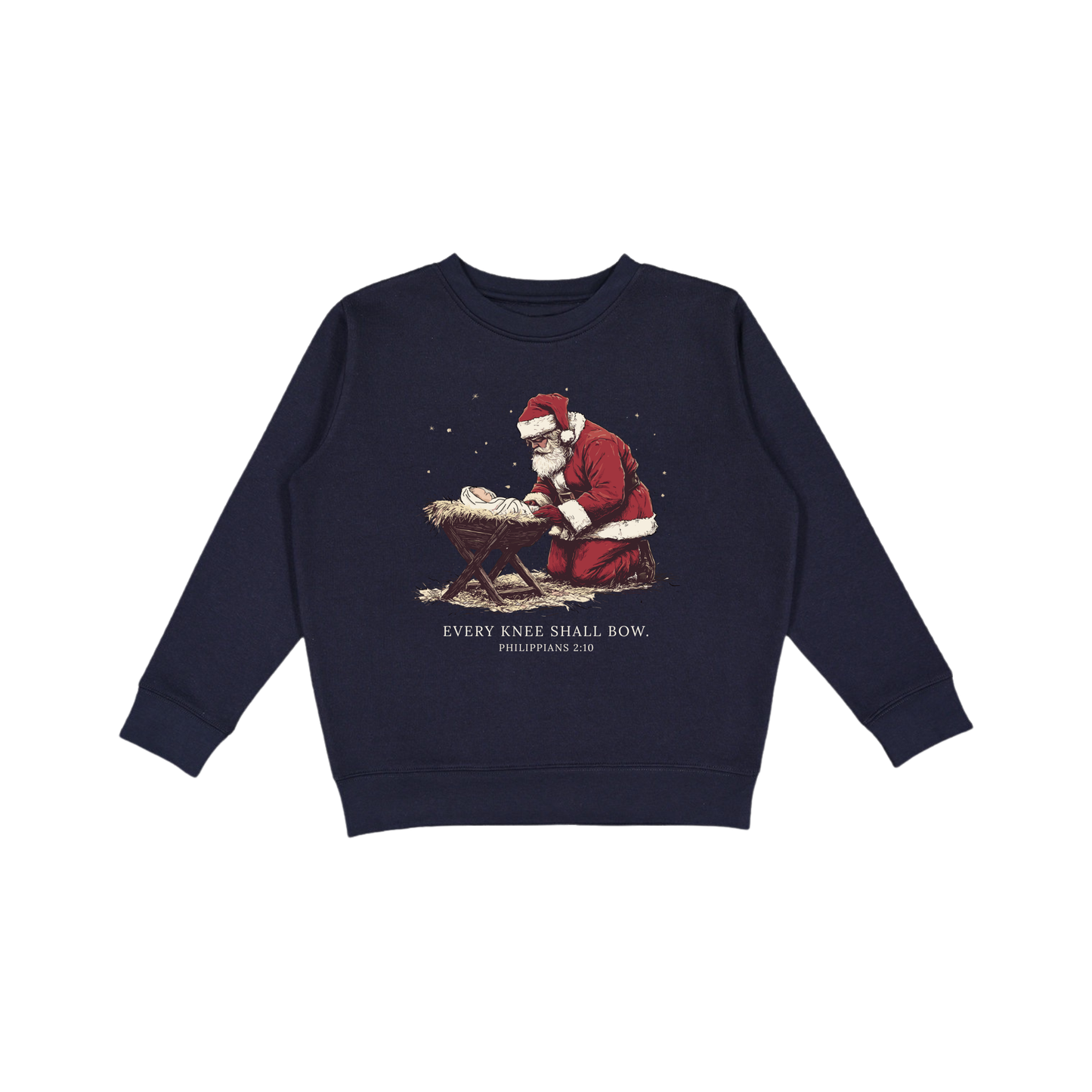 Every Knee Shall Bow Faith Graphic Sweatshirt