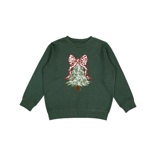 Chinoiserie Christmas Tree Graphic Sweatshirt