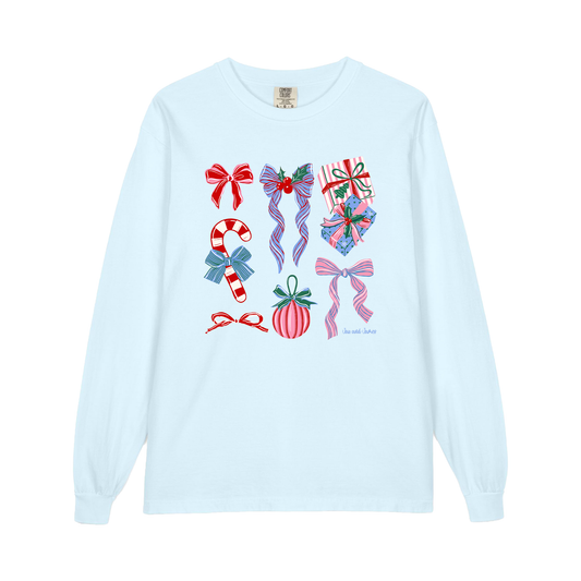 Christmas Bows Long Sleeve Tee