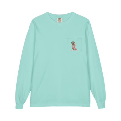 Christmas Boot Bouquet Long Sleeve Tee