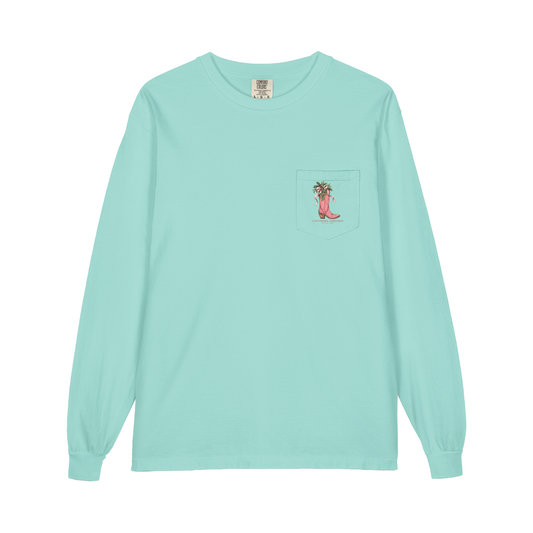 Christmas Boot Bouquet Long Sleeve Tee