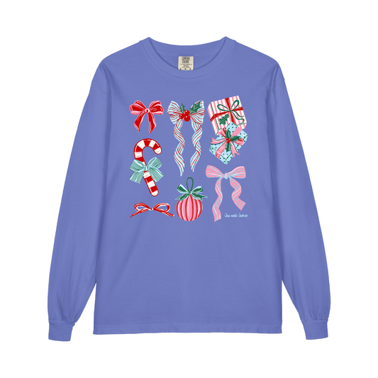 Christmas Bows Long Sleeve Tee