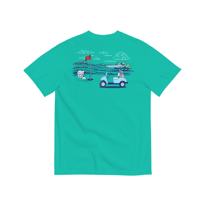 Jax and James Golf Days Pocket Tee Island Green Southern Lifestyle Apparel