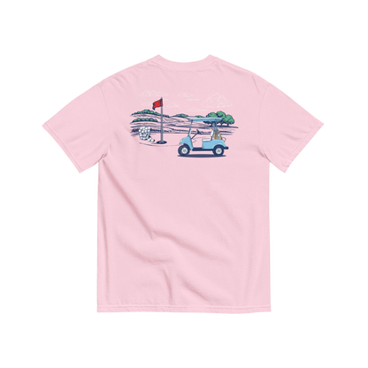 Jax and James Golf Days Pocket Tee Light Pink Southern Lifestyle Apparel
