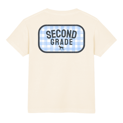 Choose Your Grade Blue Gingham Tee