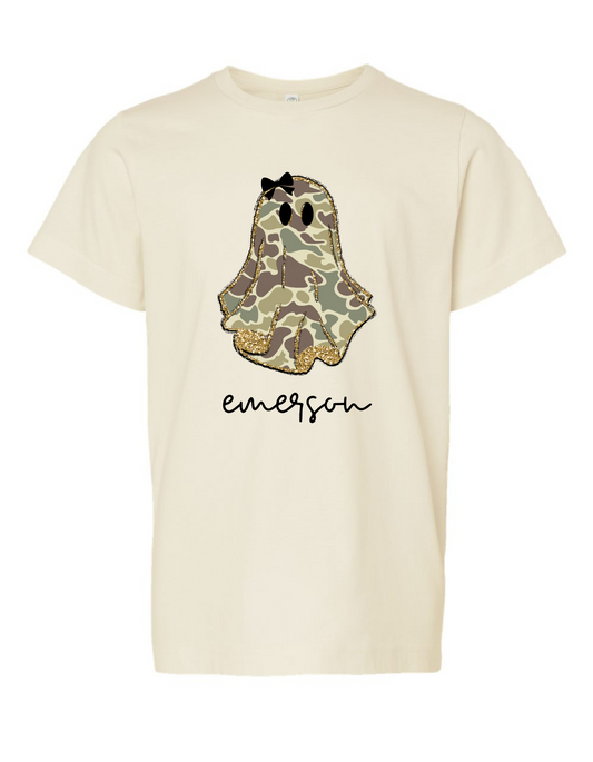 Glitter Camo Ghost Specialty Tee