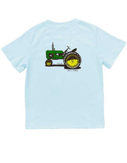 Jax and James Green Tractor Pocket Tee Southern Lifestyle Apparel