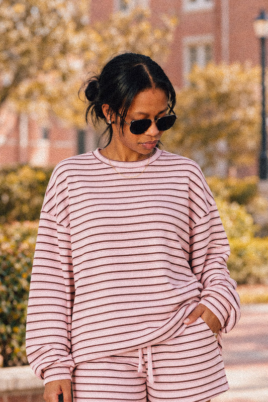 Everyday Striped Top & Shorts Set